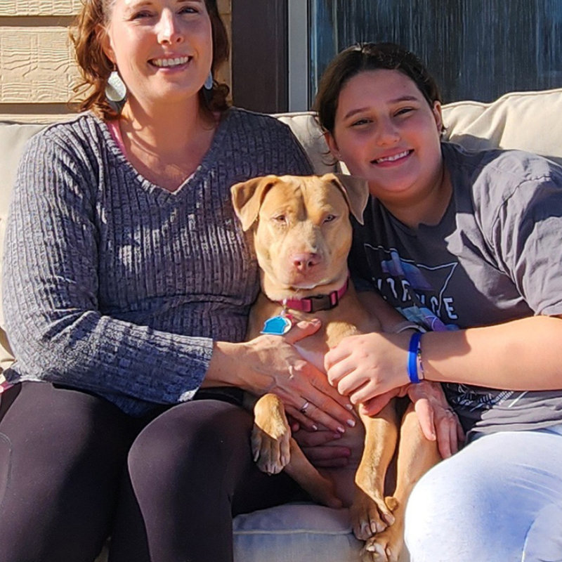Ann & Leila with Melly — Canines Who Care therapy dog team