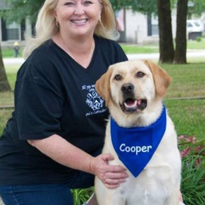 Debbie & Cooper — Canines Who Care therapy dog team