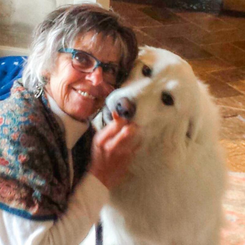 Sandy & Pearl — Canines Who Care therapy dog team